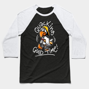 Funny Cricketer Duck -Funny Cricket Fans Baseball T-Shirt